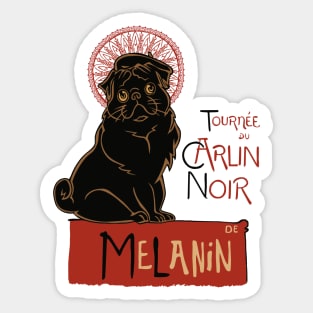 Le Carlin Noir (The Black Pug) Sticker